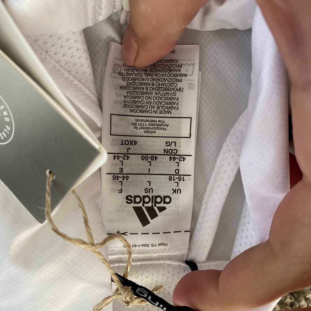 White Adidas Marathon Jacket - Large - Picture 5 of 8